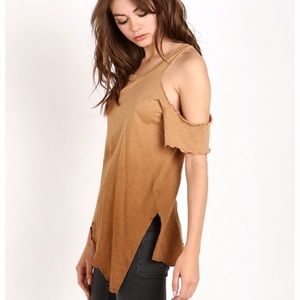LNA Cut Out Shoulder Tee
